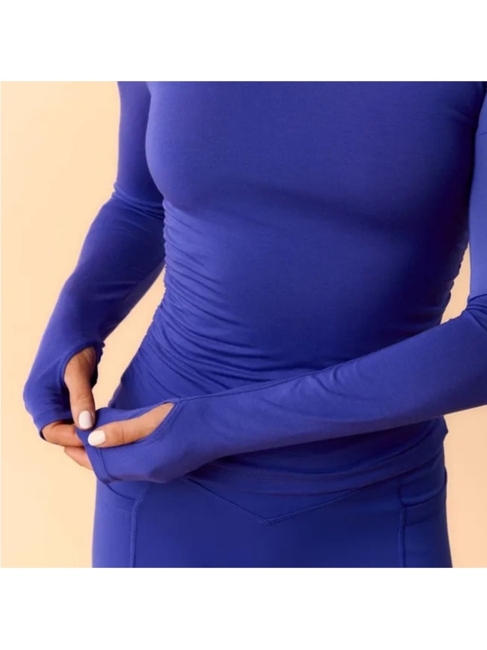 Blogilates Women’s Twisty Long Sleeve Top - Royal Blue Size 1X NWT - Picture 5 of 11